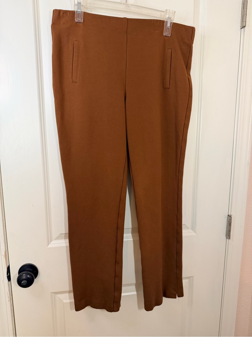 Chico’s Rust Brown Pull-On Stretch Pants Size 1.5